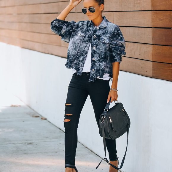 FINAL PRICE DROP Ink Drop Hand Dip Dyed Jacket - Picture 8 of 10